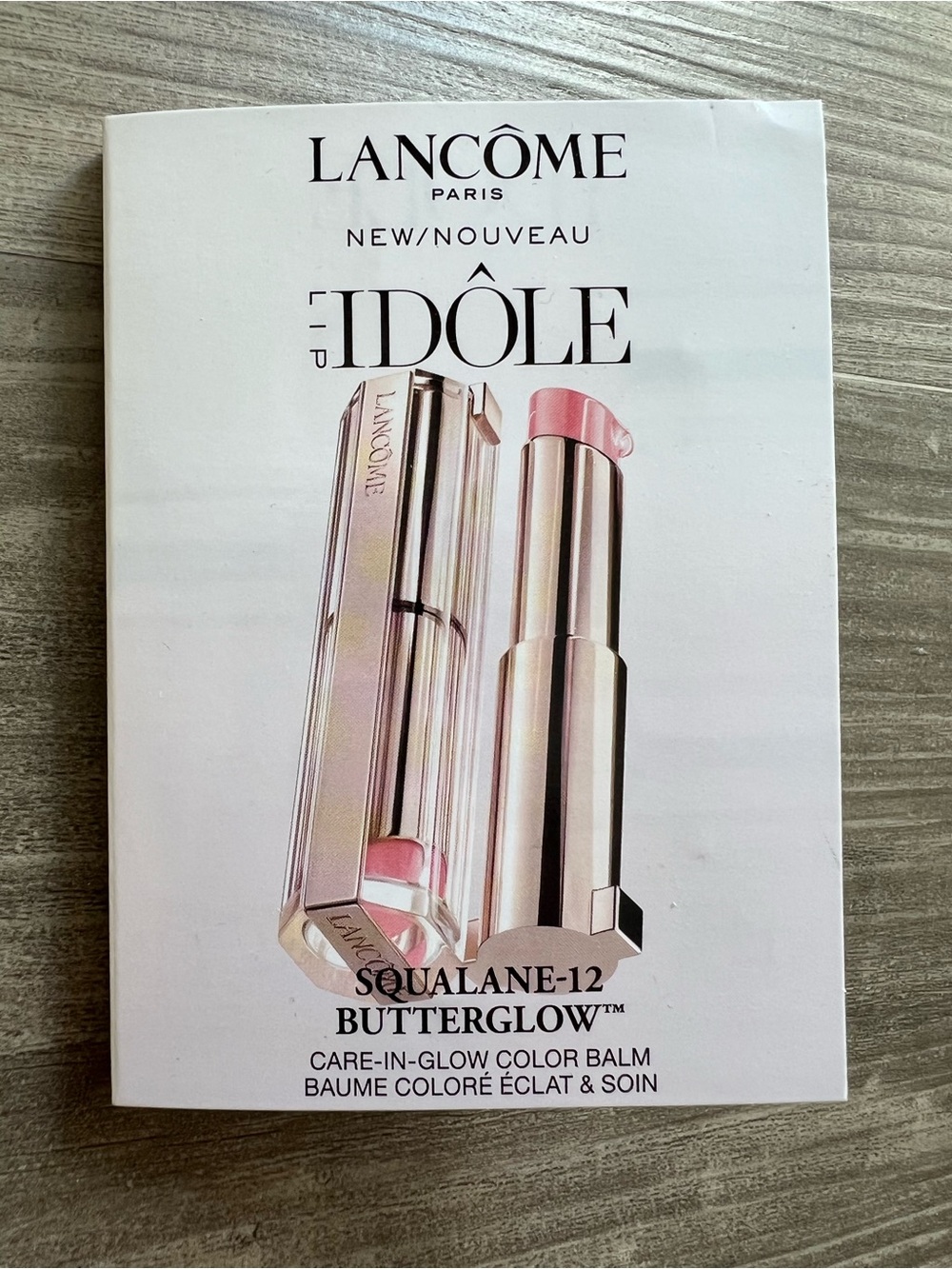 LANCÔME • L'Idôle Pink Butterglow Squalane-12 Lip Balm Card